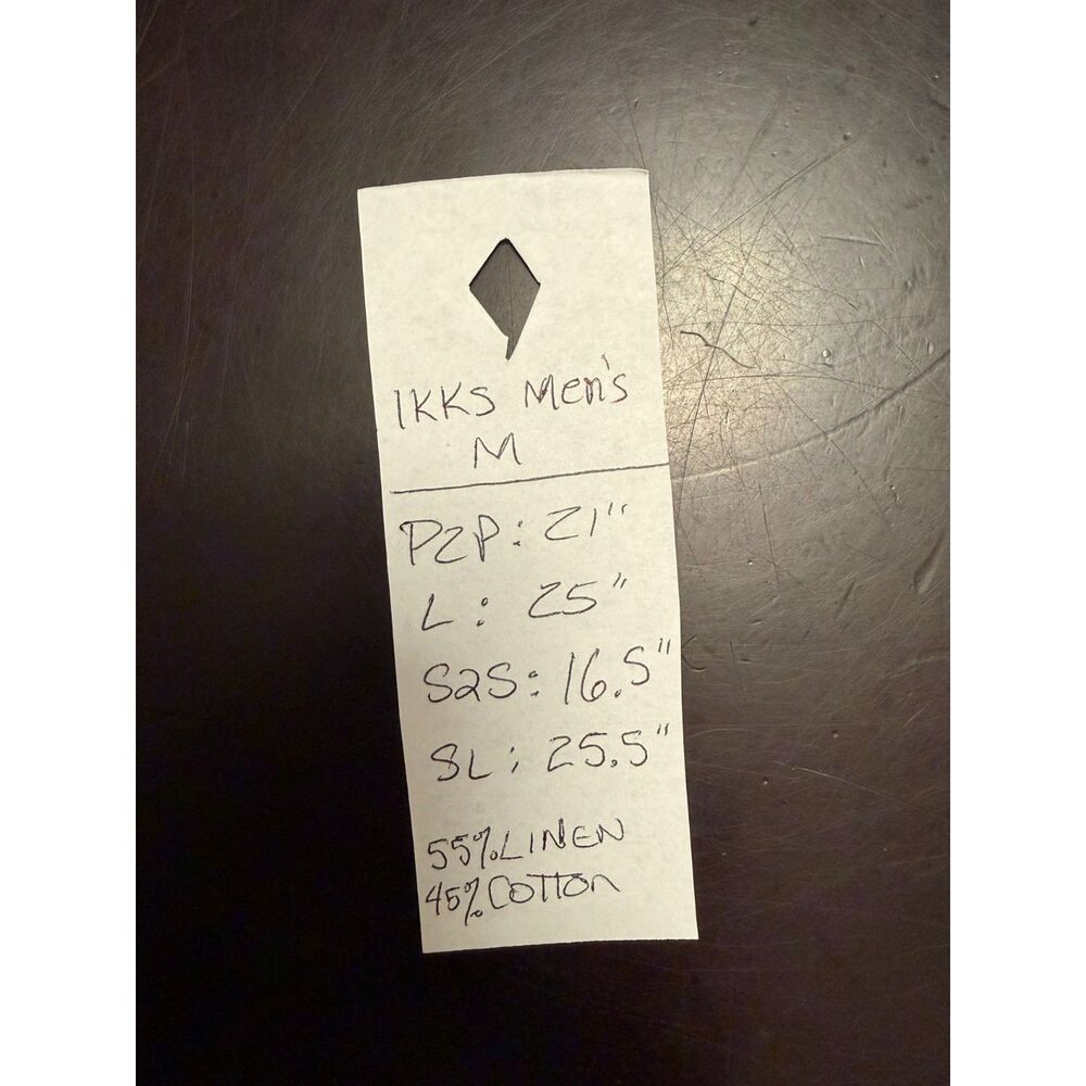 IKKS Linen Cotton Striped Sweater Mens M Lightweight Blue White Pocket - Picture 7 of 12